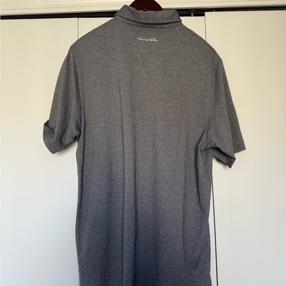 Travis Mathew Gray Polo Shirt with Subtle Logo - Picture 3 of 3